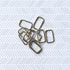 20 Pieces of Small Silver Rectangular Rings